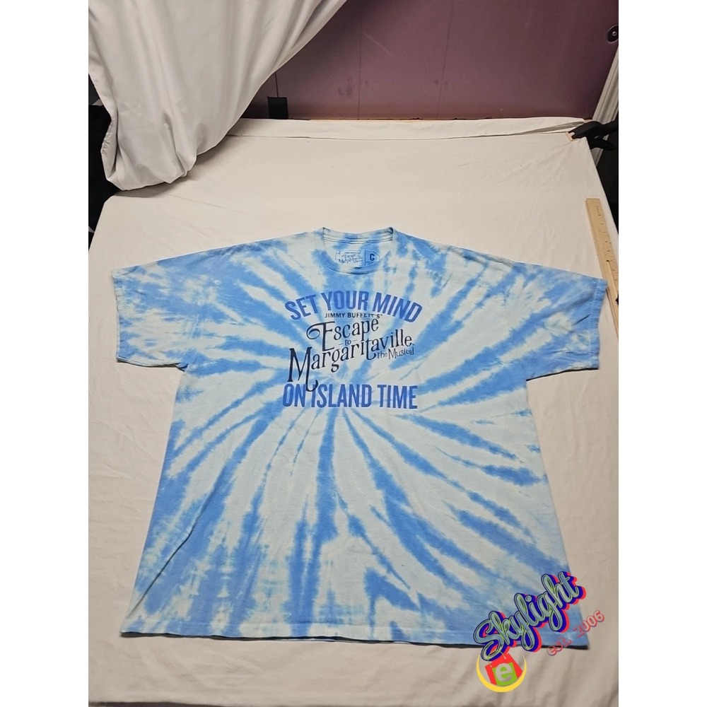 Escape Blue to Margaritaville the Musical Tie Dye Island Time T Shirt‎ Size Xxl